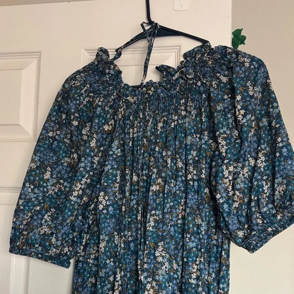 Floral Blue Midi Dress - J. Crew - Picture 3 of 5